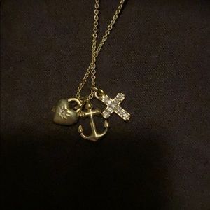 Costume jewelry dainty necklace with charms